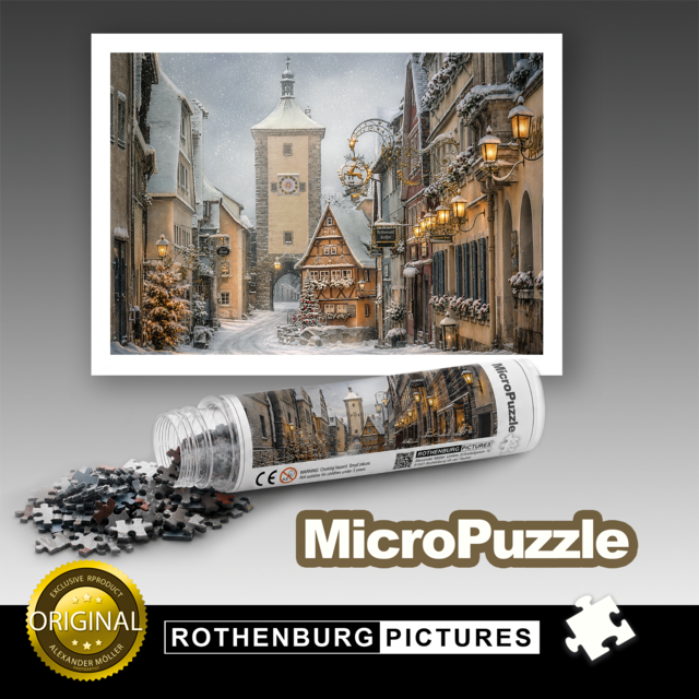 Original Rothenburg Micropuzzle - Plönlein im Winter | ROTHENBURG PICTURES Original Rothenburg Micropuzzle - Plönlein im Winter | ROTHENBURG PICTURES