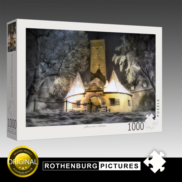 Original Rothenburg Puzzle | Burgtor im Schnee