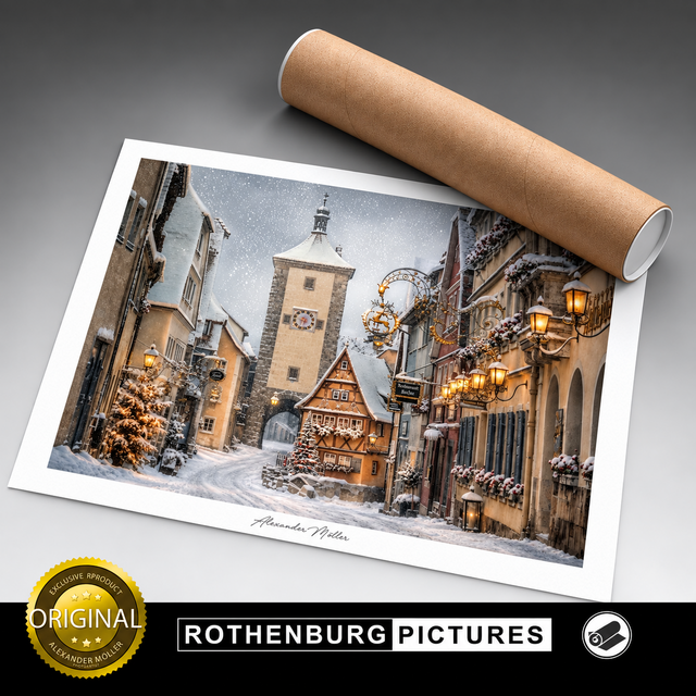 Original Rothenburg Print | Das Plönlein im Winter