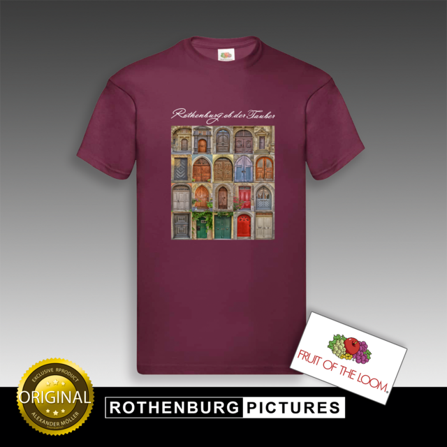 Original Rothenburg T-Shirt Red - The Doors of Rothenburg | ROTHENBURG PICTURES Original Rothenburg T-Shirt Red - The Doors of Rothenburg | ROTHENBURG PICTURES