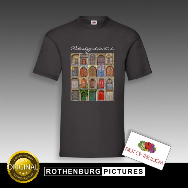Original Rothenburg T-Shirt Black - The Doors of Rothenburg | ROTHENBURG PICTURES Original Rothenburg T-Shirt Black - The Doors of Rothenburg | ROTHENBURG PICTURES